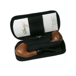 Davidoff Pfeifentasche 2er schwarz Leder