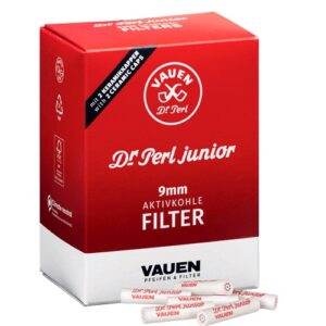 Vauen Dr. Perl Junior Filtre à tuyau en charbon actif 9 mm 180 pièces