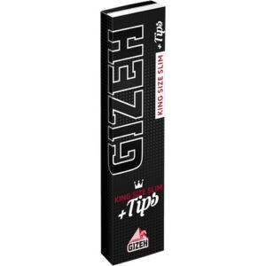 Giza Black King Size Slim e Tips Carta per sigarette