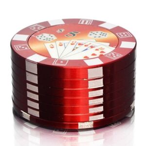 Grinder Poker rosso 3 - pezzi