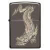 Zippo Dragon e Tiger accendino nero ghiaccio