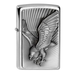 Zippo Eagle Emblem chrom gebürstet Feuerzeug
