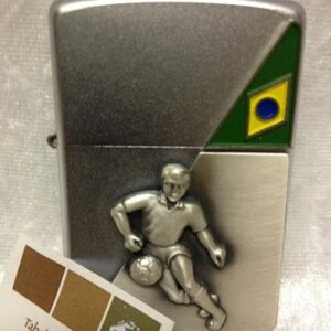 Zippo Football Player Brazil chrom gebürstet Feuerzeug