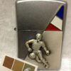 Zippo Football Player France chrome brushed briquet