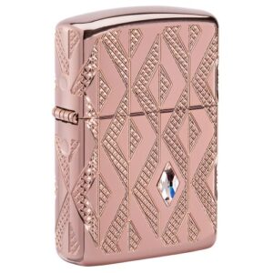 Zippo Armor Case Geometric Diamond Pattern Feuerzeug