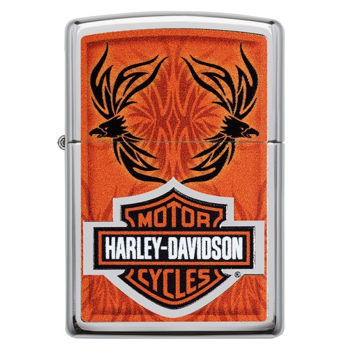 Zippo Harley Davidson MC Adler orange schwarz Feuerzeug