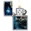 Zippo Lisa Parker Wolf Moon street chrome Feuerzeug – Bild 2