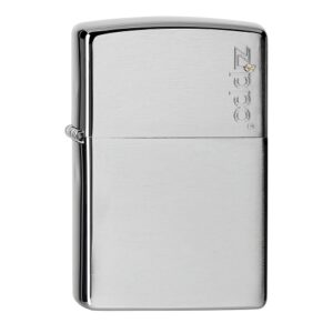 Zippo logo chrome brushed lighter