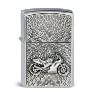 Zippo Motorbiker accendino cromato spazzolato