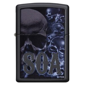 Zippo Fils de l’anarchie SOA Skulls Couleur Impression Briquet