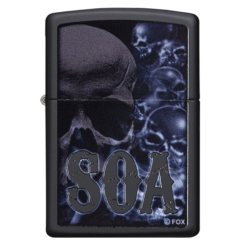 Zippo Sons of Anarchy SOA Skulls Farbdruck Feuerzeug