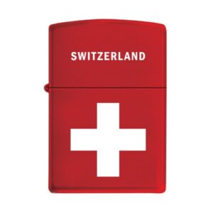 Zippo Switzerland red matte-1 lighter