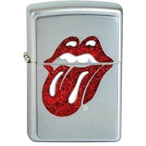 Zippo Rolling Stones lingua glitter più leggero