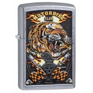 Zippo Tiger Bike Club street chrome lighter