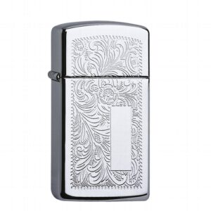 Zippo Venetian street chrome Slim Lighter