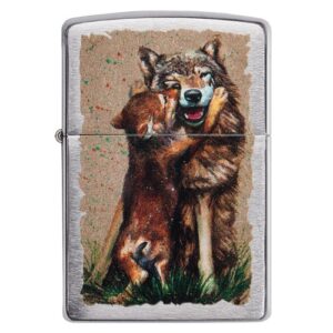 Zippo Loup et chiot Briquet