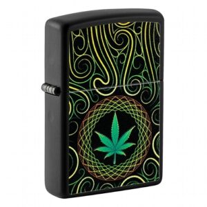 Zippo Cannabis Design Black Lighter