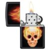 Zippo Flamming Skull Design Lighter