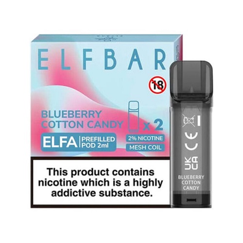 Elf Bar ELFA Prefilled Pod (2 x 2ml) Blueberry Cotton Candy
