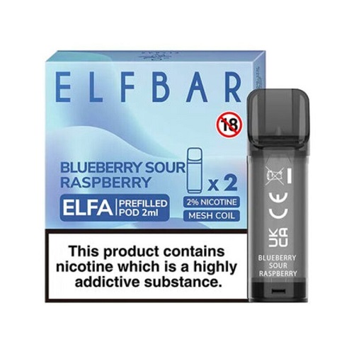 Elf Bar ELFA Prefilled Pod (2 x 2ml) Blueberry Sour Raspberry