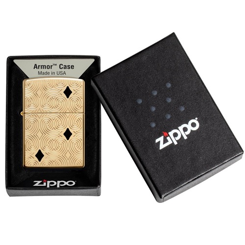 Zippo Armor Case Geometric Design Feuerzeug