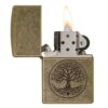 Zippo Tree of Life Antique Brass Feuerzeug
