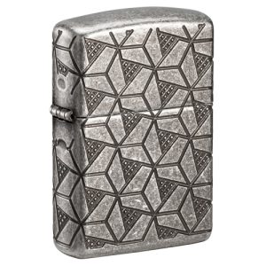 Zippo Armor Case Geometric Pattern Design Feuerzeug