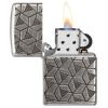 Zippo Armor Case Geometric Pattern Design Feuerzeug