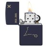 Zippo Fisch Pisces Navy Blue Matte Feuerzeug
