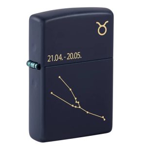 Zippo Stier Taurus Navy Blue Matte Feuerzeug