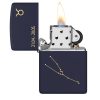 Zippo Stier Taurus Navy Blue Matte Feuerzeug