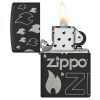 Zippo Design Laser Black Feuerzeug