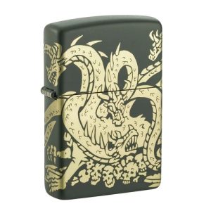 Zippo Dragon Design Green Matte Feuerzeug