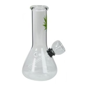 Bang en verre autocollant Weed Transparent 13 cm