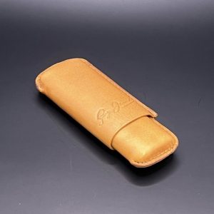 Guy Janot Zigarrenetui Leder Cognac 2er Short Panatela