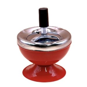 Schleuderaschenbecher mit Fuss rot DM 9.5 