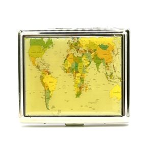 Zigaretten Etui Angelo Weltkarte