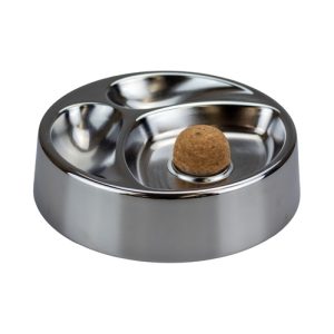 Pipe ashtray ceramic chrome 2 shelves