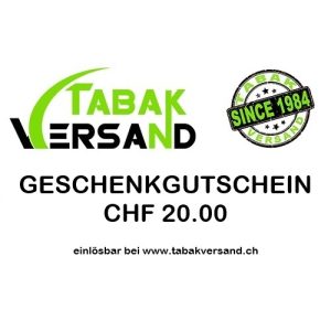 Gutschein Tabakversand CHF 20.00
