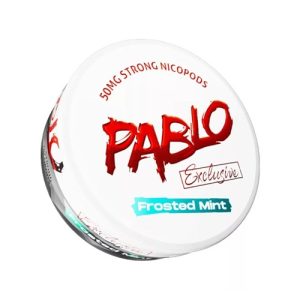 Lattina di snus PABLO Exclusive Frosted Mint All White con 50 mg di nicotina su Tabakversand.ch.