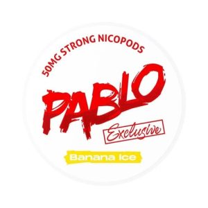 Lattina di snus PABLO Exclusive Banana Ice All White con 50 mg di nicotina su Tabakversand.ch.