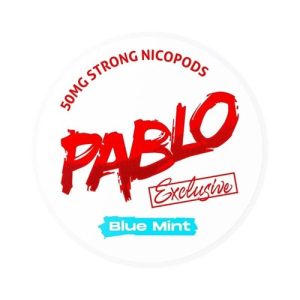 PABLO Exclusive Blue Mint All White snus can with 50 mg nicotine on Tabakversand.ch.